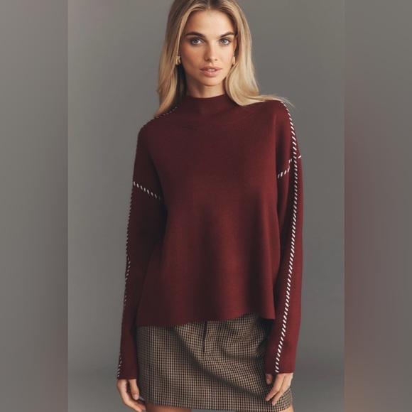 Anthropologie Sweaters - Anthropologie Cary’s Mock-Neck Sweater Size L NWOT
